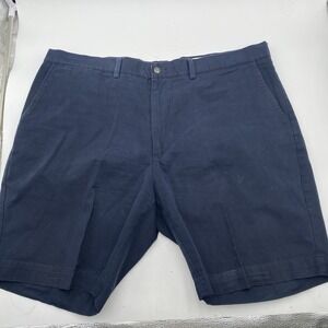 Polo Ralph Lauren Shorts Men's Prospect Flat Front Cotton Shorts Sz 42 Navy Blue